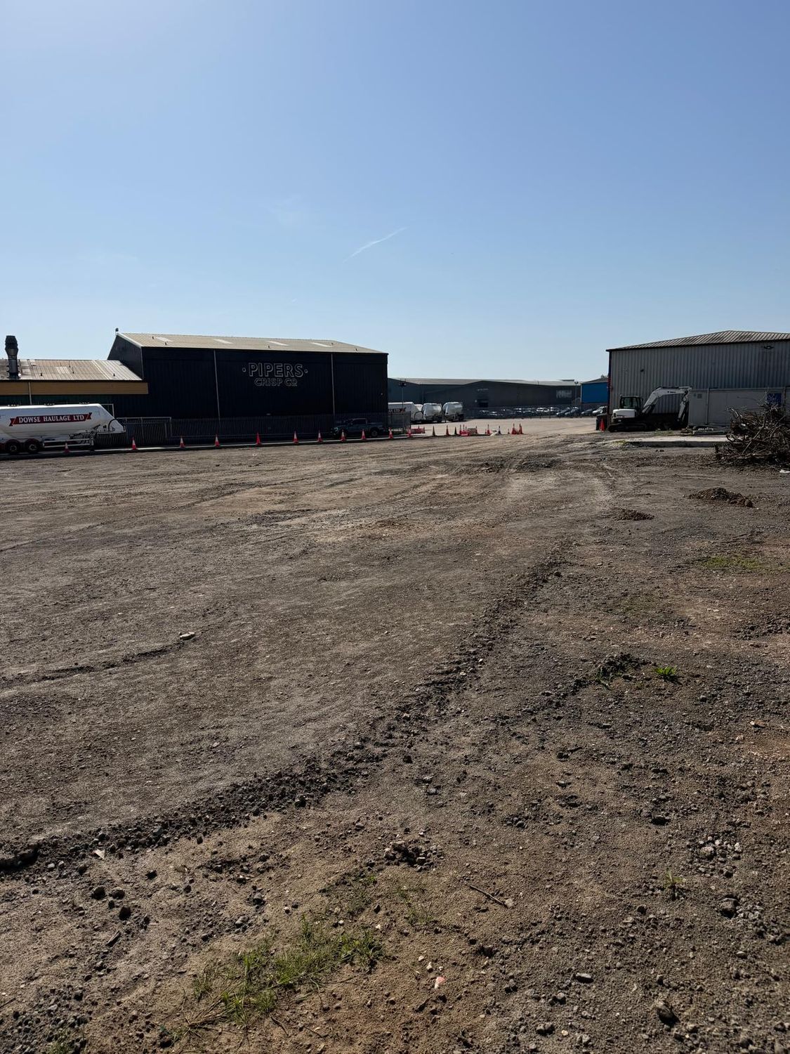 Yard stripped back ahead of the new construction
