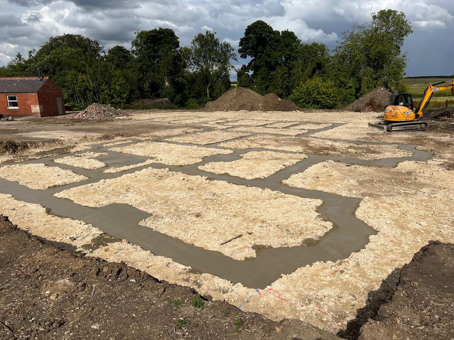 Foundations poured across the building footprint