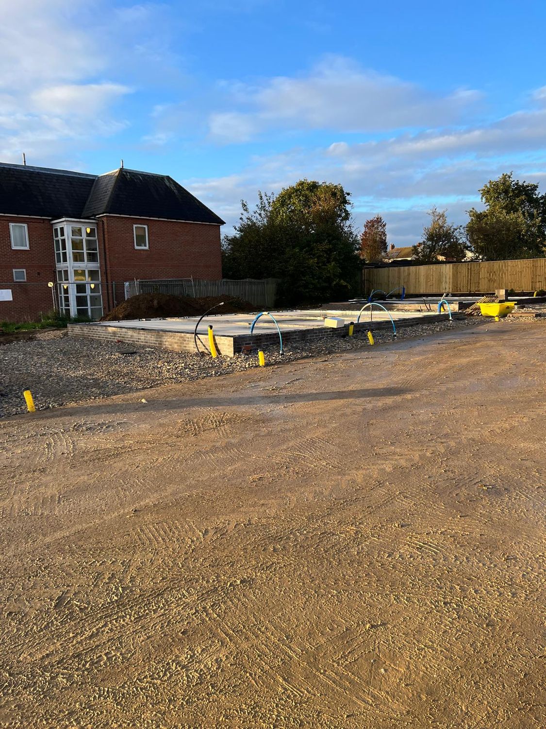 Substructure complete on the prepared site